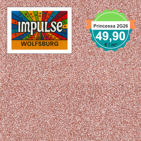 Vorwerk Teppichboden PRINCESSA 2G26 rosa – strapazierfähiger Markenboden in zarter Farbwelt